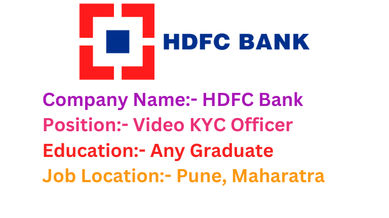 HDFC Bank Job Openings in Pune 2024