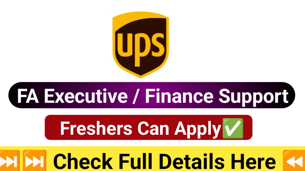 UPS Jobs in Pune 2025