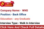 WNS Walk In Interview Pune 2025