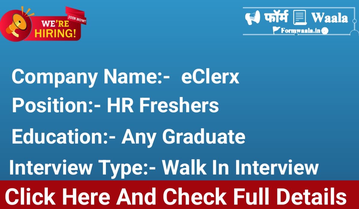 eClerx Jobs In Pune For HR Recruiter For Freshers 2025