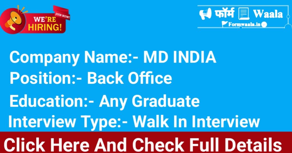 MD INDIA Jobs In Pune 2025