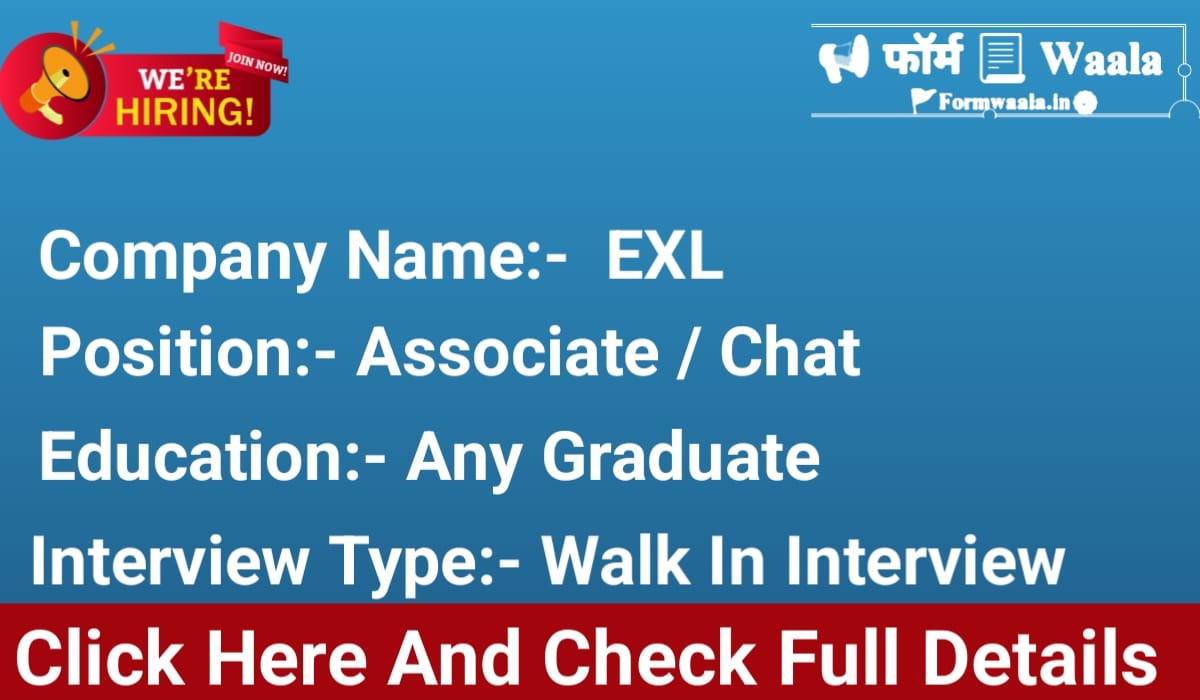 EXL Walk in interview For Chat Process 2025